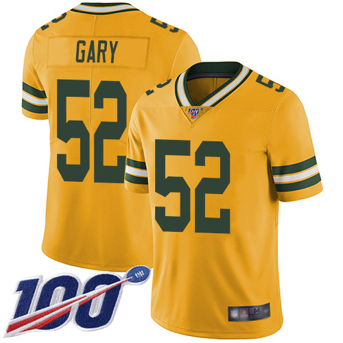 Green Bay Packers Limited Gold Men #52 Gary Rashan Jersey Nike NFL 100th Season Rush Vapor Untouchable->women nfl jersey->Women Jersey